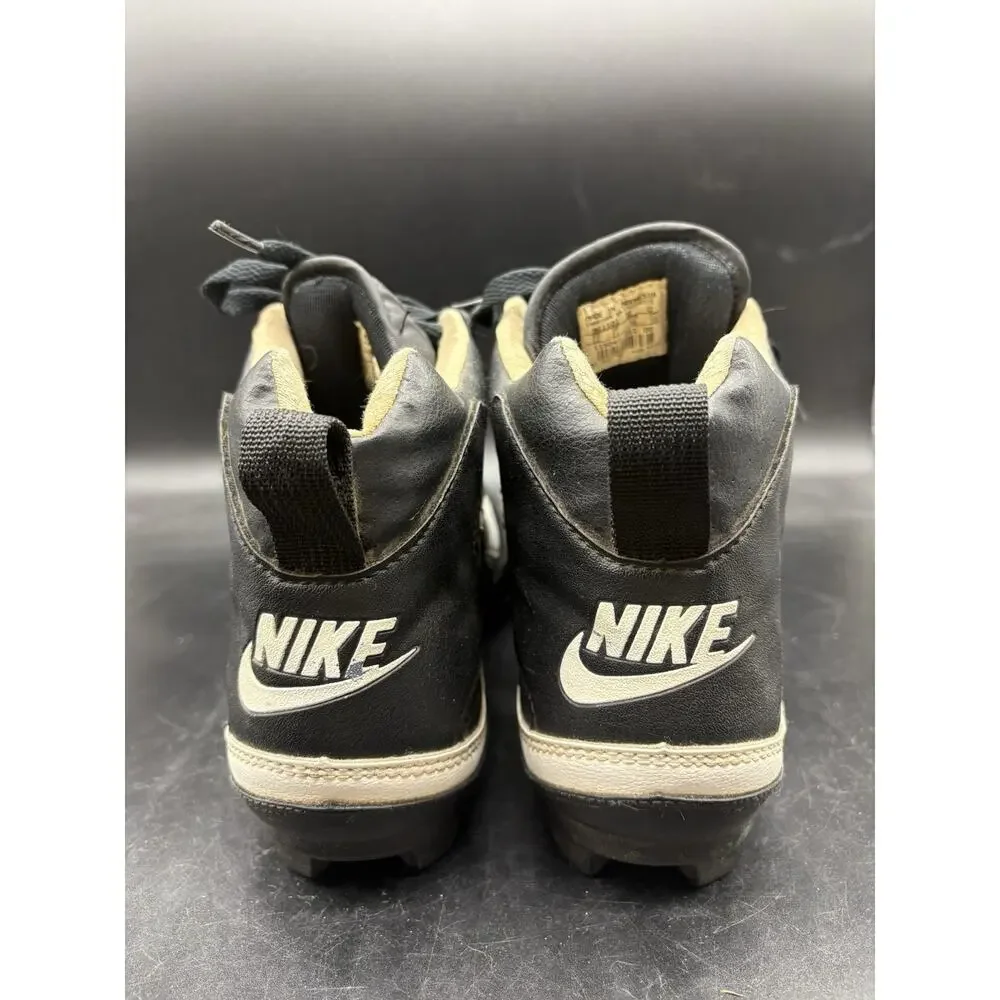 Vintage Nike Baseball Cleats High Top Mens Size 12 Black And White